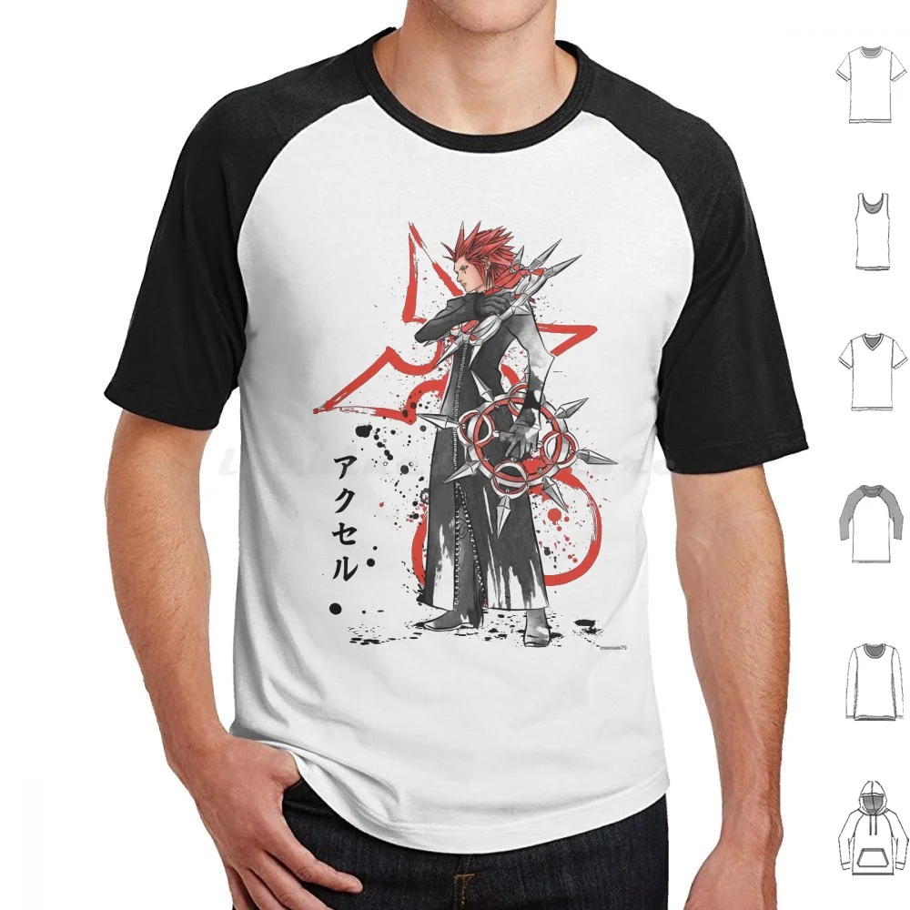 The Flurry Of Dancing Flames T Shirt Cotton Men Women DIY Print Videogames Game Anime Gaming Keyblade Kingdom Heart Manga Riku