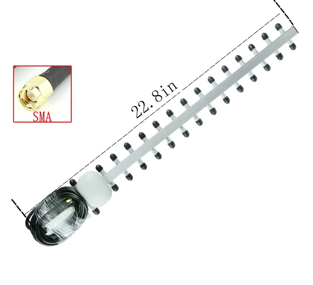 High Gain 28dbi Sma Plug Antenna Low Power 50w 4g 696-960mhz / 1710-2690mhz Yagi Antenna Sma Male Plug