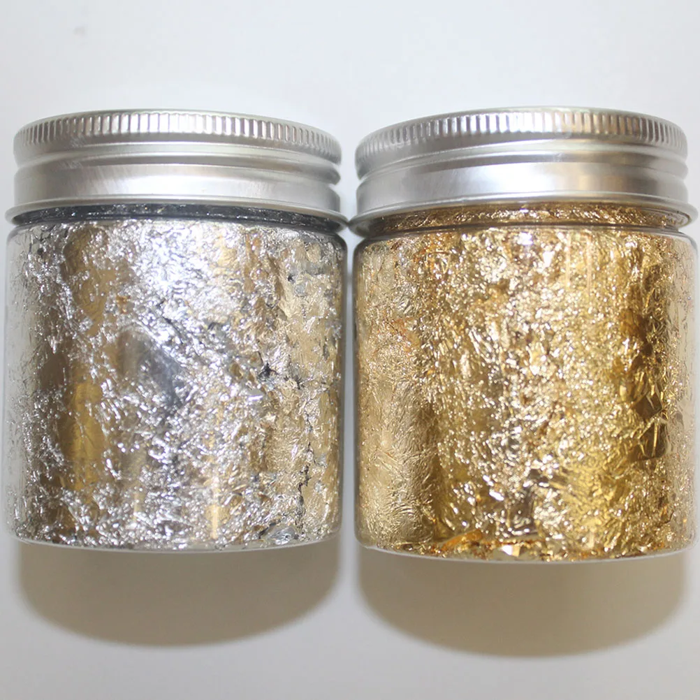 

Gold Silver Art Decorative Diy Baking Crafts Creative Stickers Delicate 10G Each Paper Nail Foil Paper Decor Nail Art Tin