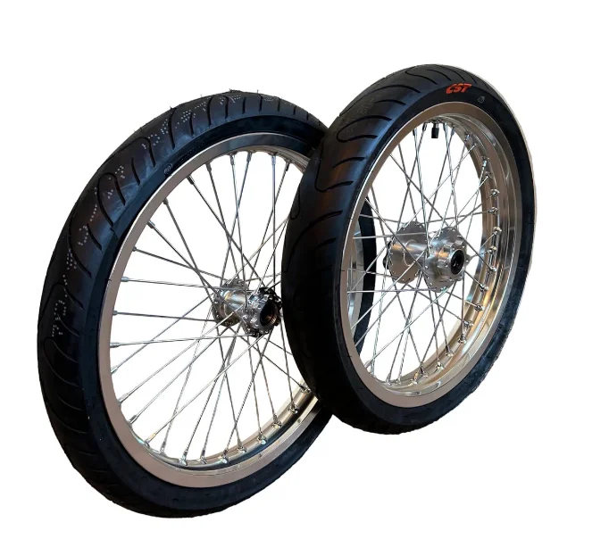 17 Inch Wheels Set for Surron Light Bee Motorcycles Supermoto Wheel Kit Silver Spoke Electric Dirt Bike Motorcycle Accessories