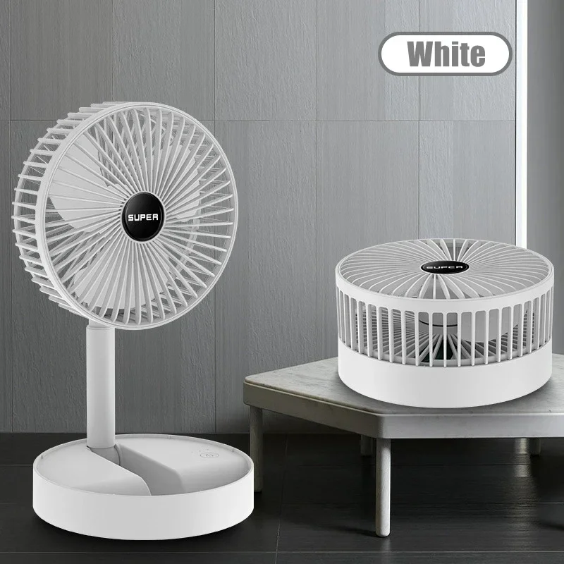 Portable Desktop USB Fan - Folding Retractable Mute USB Charging Mini Electric Fan for Office Dormitory Home