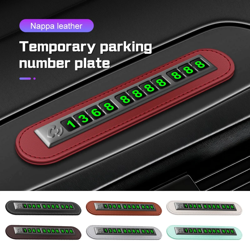 Car Temporary Parking Card Phone Number Card Plate Telephone Number Car Park Stop For Hyundai Genesis G70 G80 G90 GV80 GV90 I30