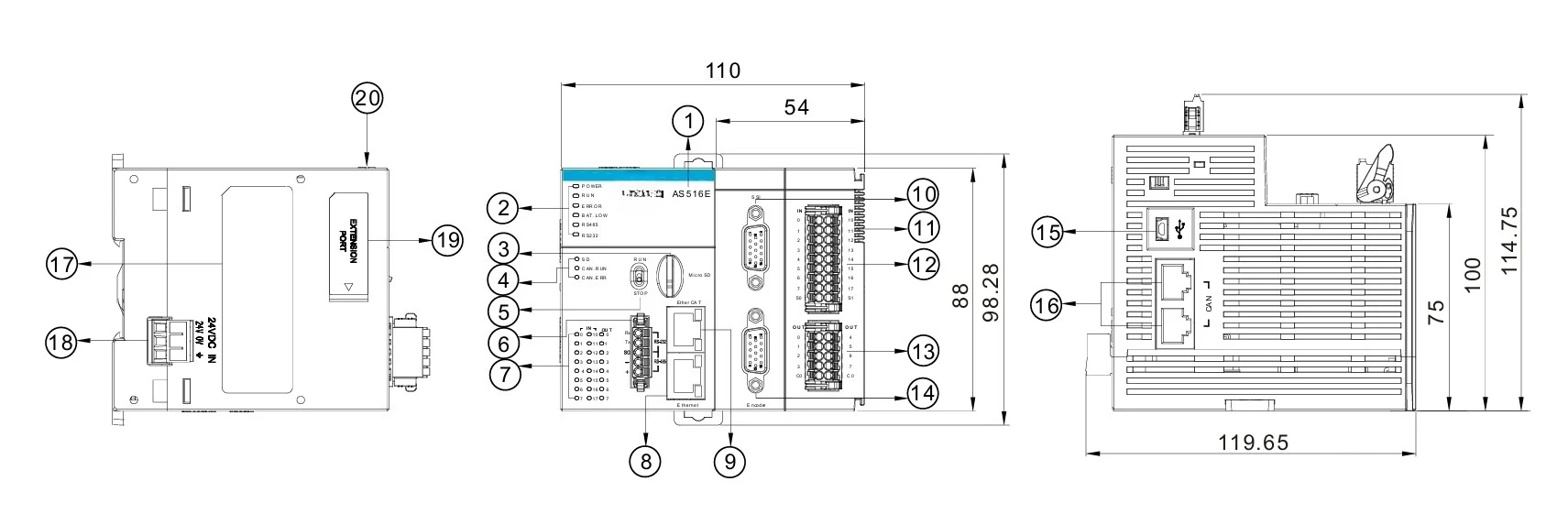 Wholesale High Quality PLC (Programmable Logic Controller) AS564EST-B