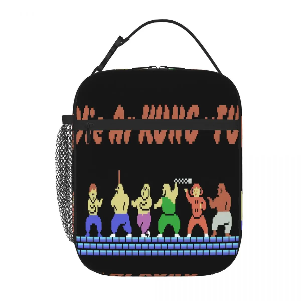 Hot Sale Arcade Yie Ar Kung Fu Video Game Retro Vintage Animal Face Nylon Lunch Bag Homeschool Dining Neoprene Lunch Bag