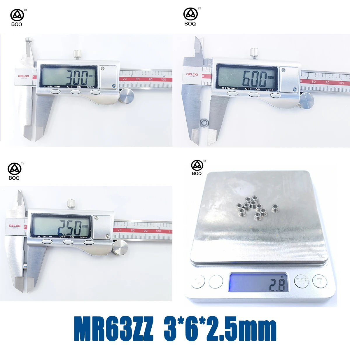 MR63zz Bearing (10PCS) 3x6x2.5 mm ABEC 3 Quality High-Speed MR63 ZZ Miniature Steel Ball Bearings For Fishing Castking Reel