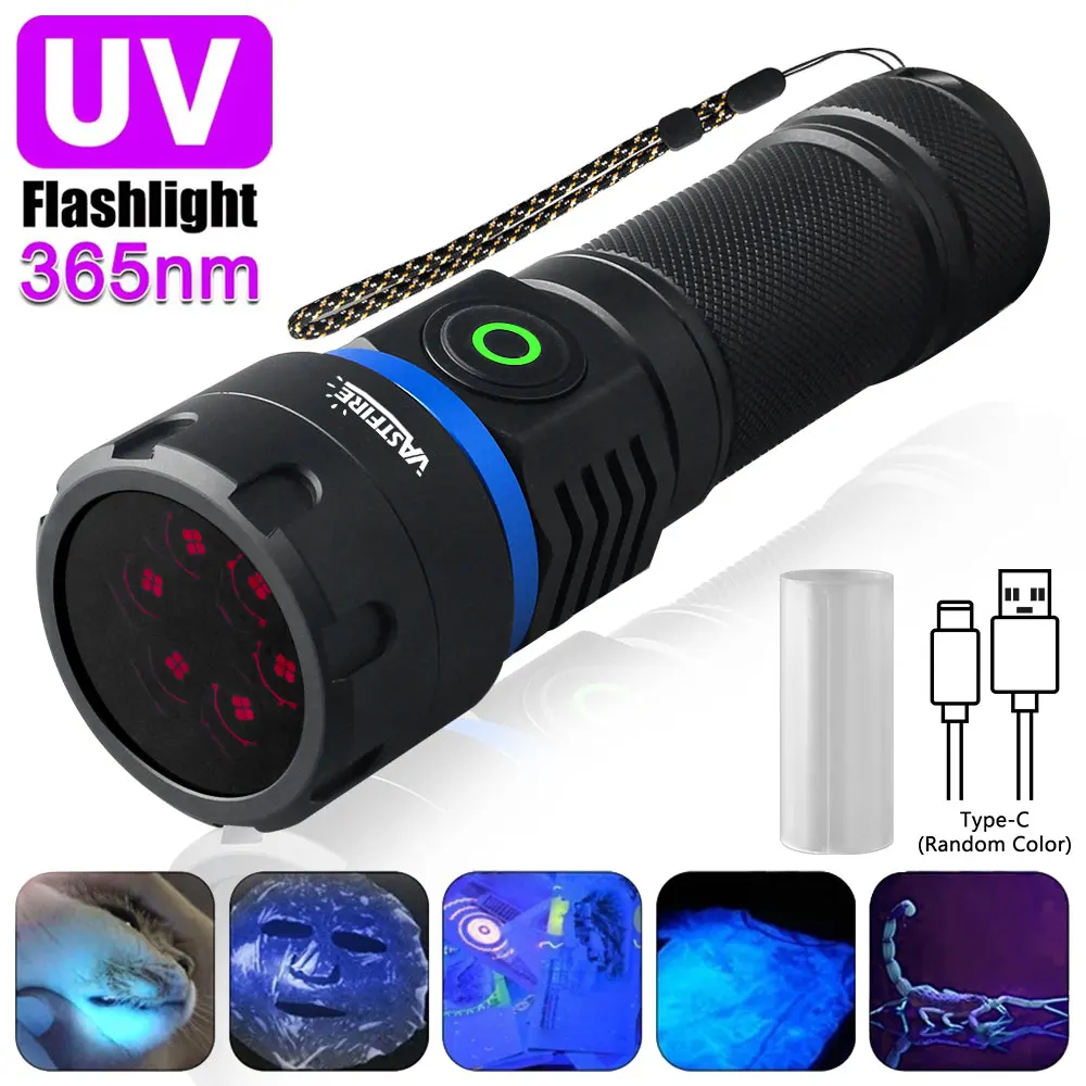مصباح يدوي للأشعة فوق البنفسجية 365 نانومتر - قوة عالية الوضوح وشعاع احترافي طويل المدى أفضل للمحترفين/التجاري