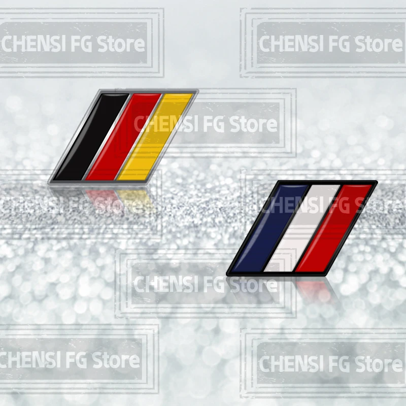 شارة علم ثلاثية الأبعاد من السبائك المعدنية ثلاثية الألوان ، فرنسية ، ألمانية ، إيطالية ، سيارة ، جسم ، جانب ، خلفي ، جذع ، شعار ، دراجة نارية ، ملصق ديكور