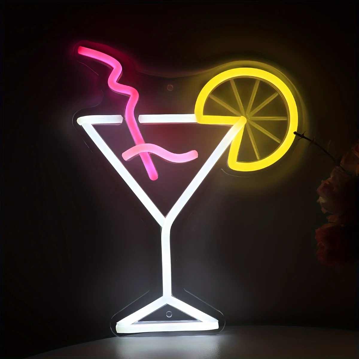 Cocktail LED Neon Sign Light, Alimentado por USB, Quarto, Pub, Clube, Loja, Decoração De Festa, Presente De Aniversário, Festa De Casamento, 5V