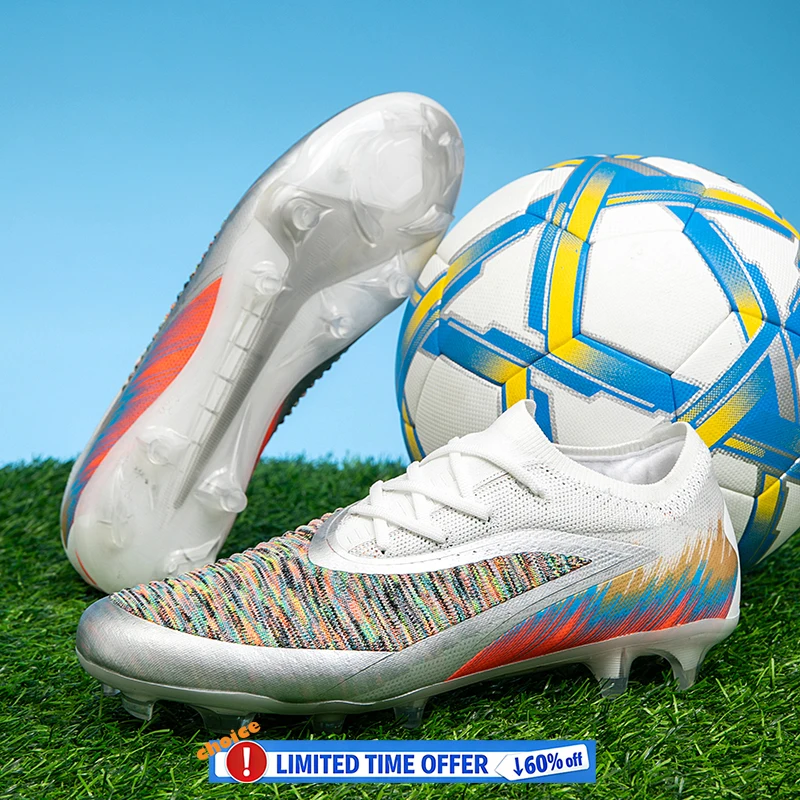 2026 New Men Soccer Shoes Cleats Ultralight Women Football Boots Match TF/FG Spikes Sneakers Breathable Non-Slip Turf Training