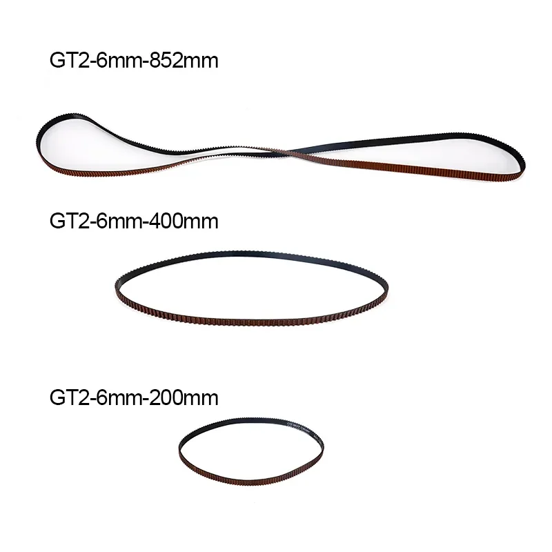 Pulley Belt Non-slip GT2 6mm Closed Loop Timing Belt 110/122/158/188/200/232/400/610/852mm 2GT BELT Suitably GT2 Pulley 6mm Wide