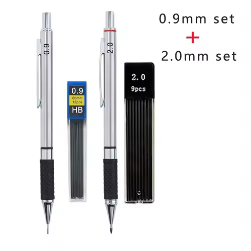 Metal Mechanical Pencil set with pencil grip Leads Art Drawing Student Office Supplies 0.5/0.7/0.9/2.0mm Automatic Pencil - Image 13