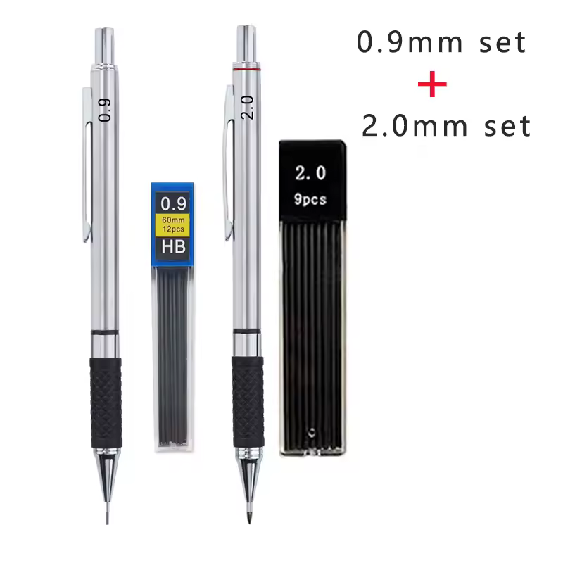 Metal Mechanical Pencil set with pencil grip Leads Art Drawing Student Office Supplies 0.5/0.7/0.9/2.0mm Automatic Pencil - Image 13