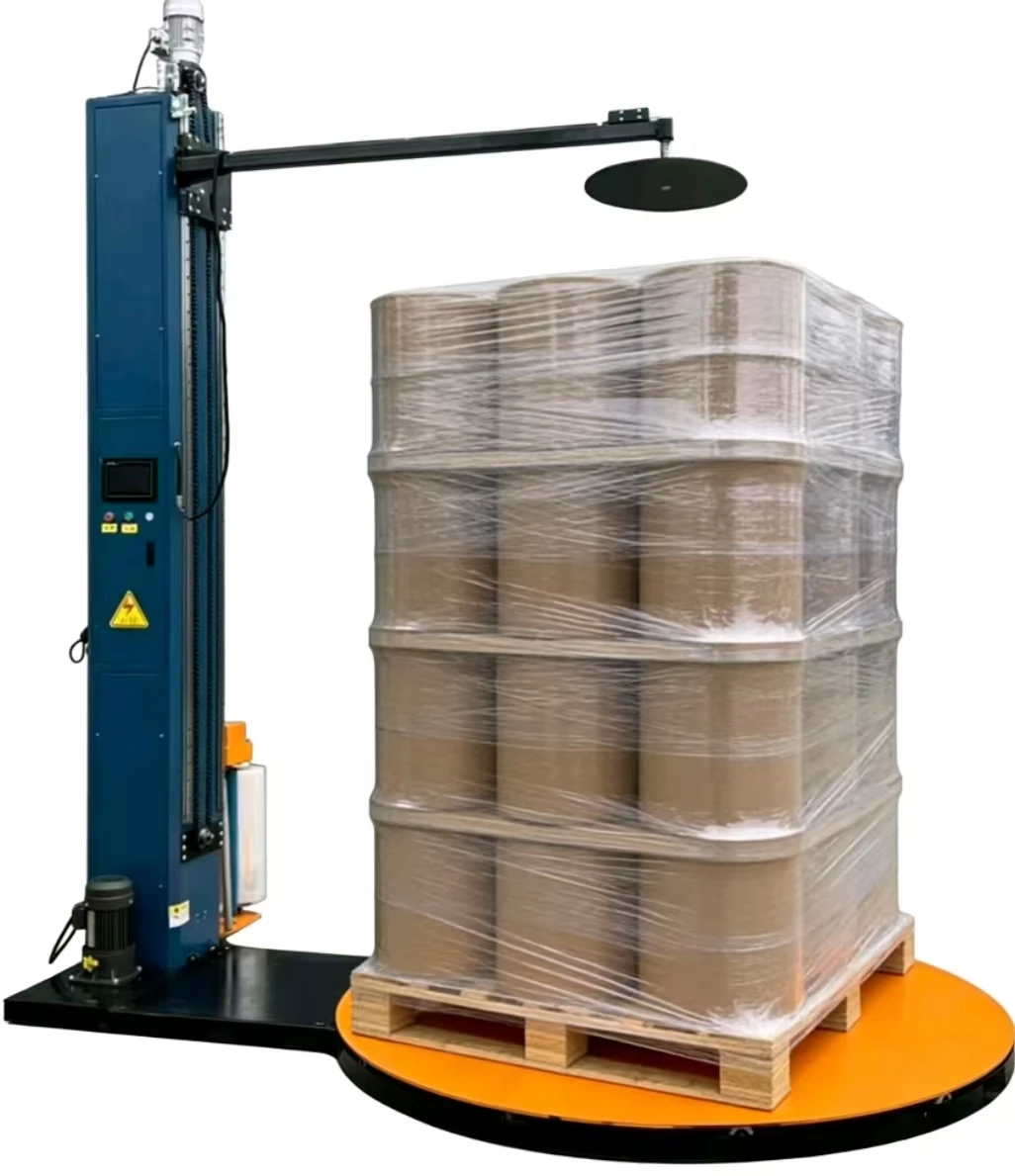 Pallet Wrapping Machine Turntable Pre-Stretch Stretch Film Wrapper Fully Automatic Industrial Equipment for Logistics Use