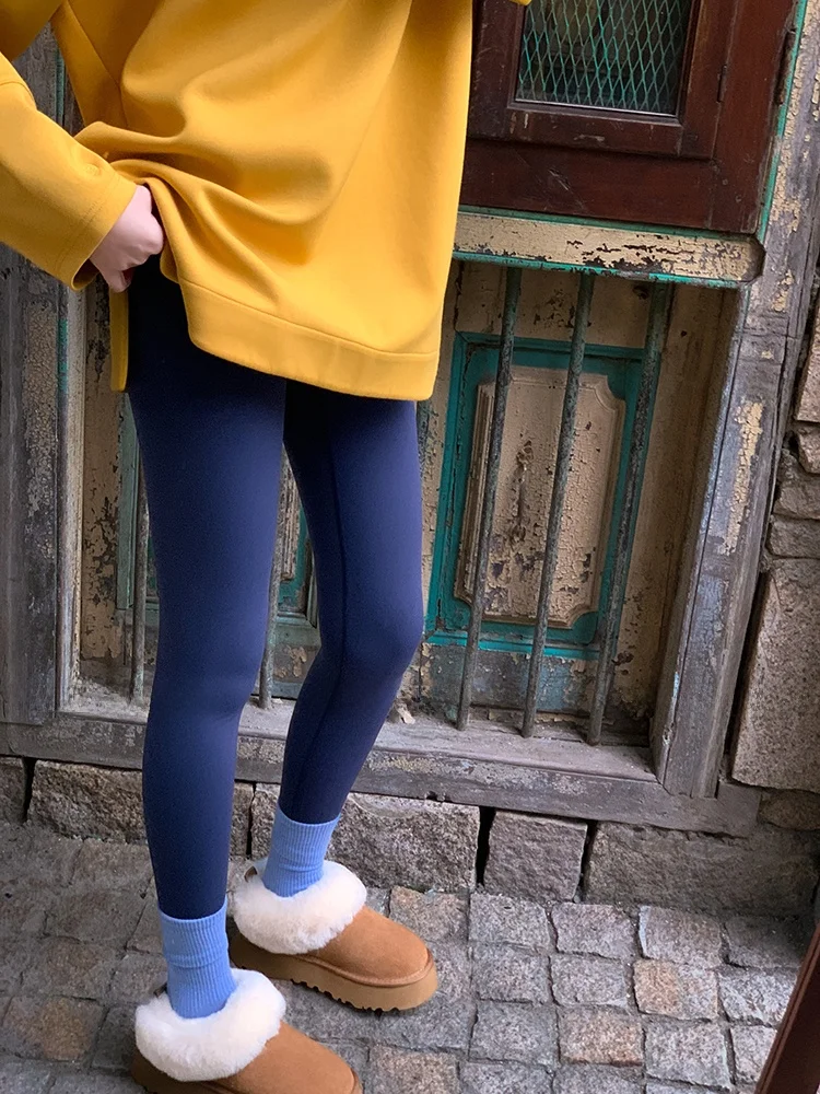 

Термолеггинсы Fce Lined Cloud Feel с эффектом гладкой кожи, утягивающие талию, высокотемпературные, с удлиненными штанинами, зима 2025, средняя посадка, нейлон-спандекс