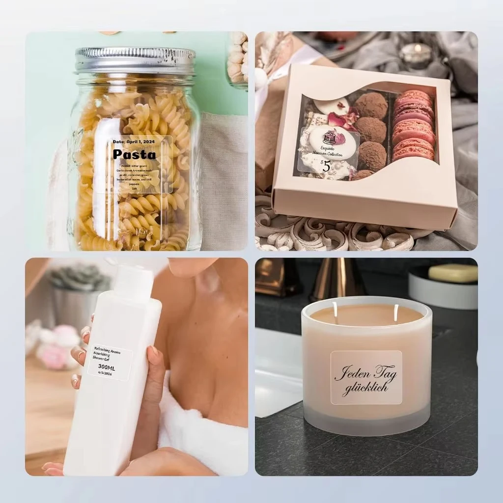 Niimbot B1 Transparent Stickers Label Printer Round/Square Portable Mini Printer Thermal Paper Labels For B21/B3S/B203 Niimbot