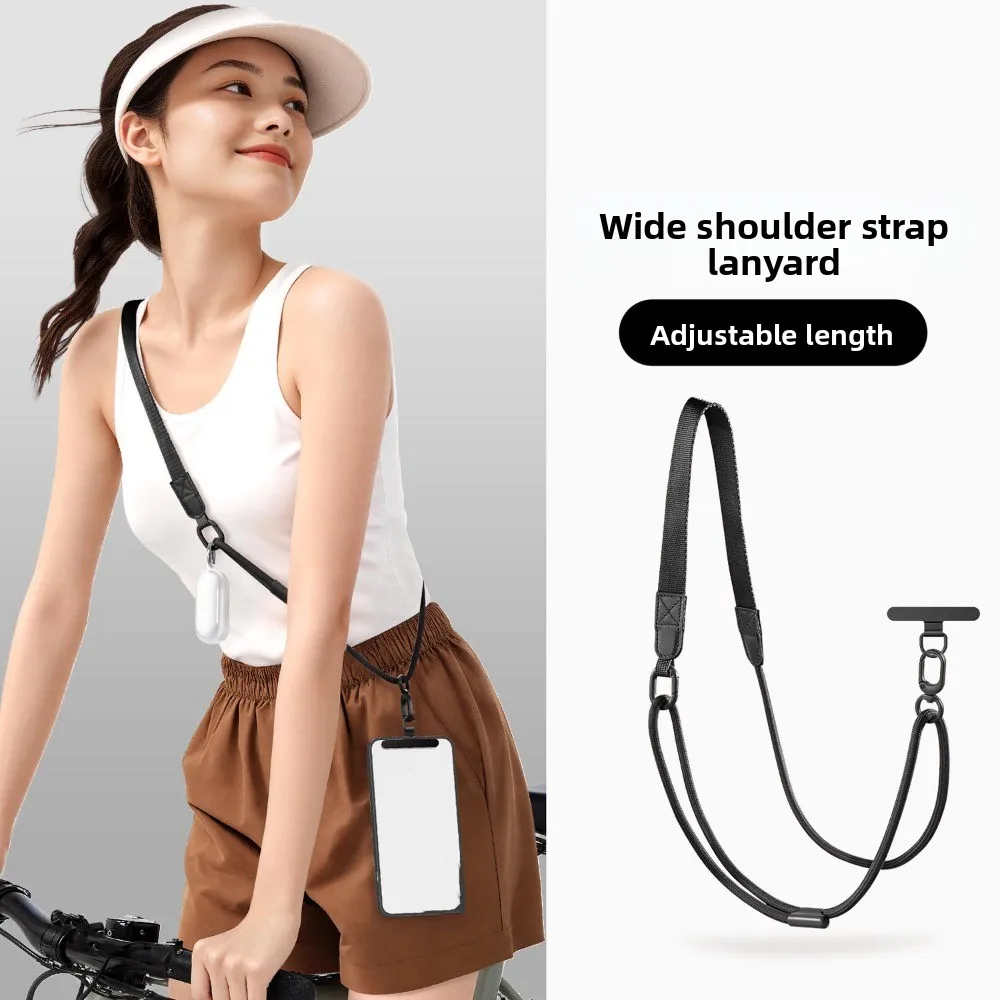 

Регулируемый ремешок для мобильного телефона, двойная ширина, длинный ремешок для телефона через плечо, подвесная металлическая пряжка на шею, цепочка для мобильного телефона, сотовый телефон