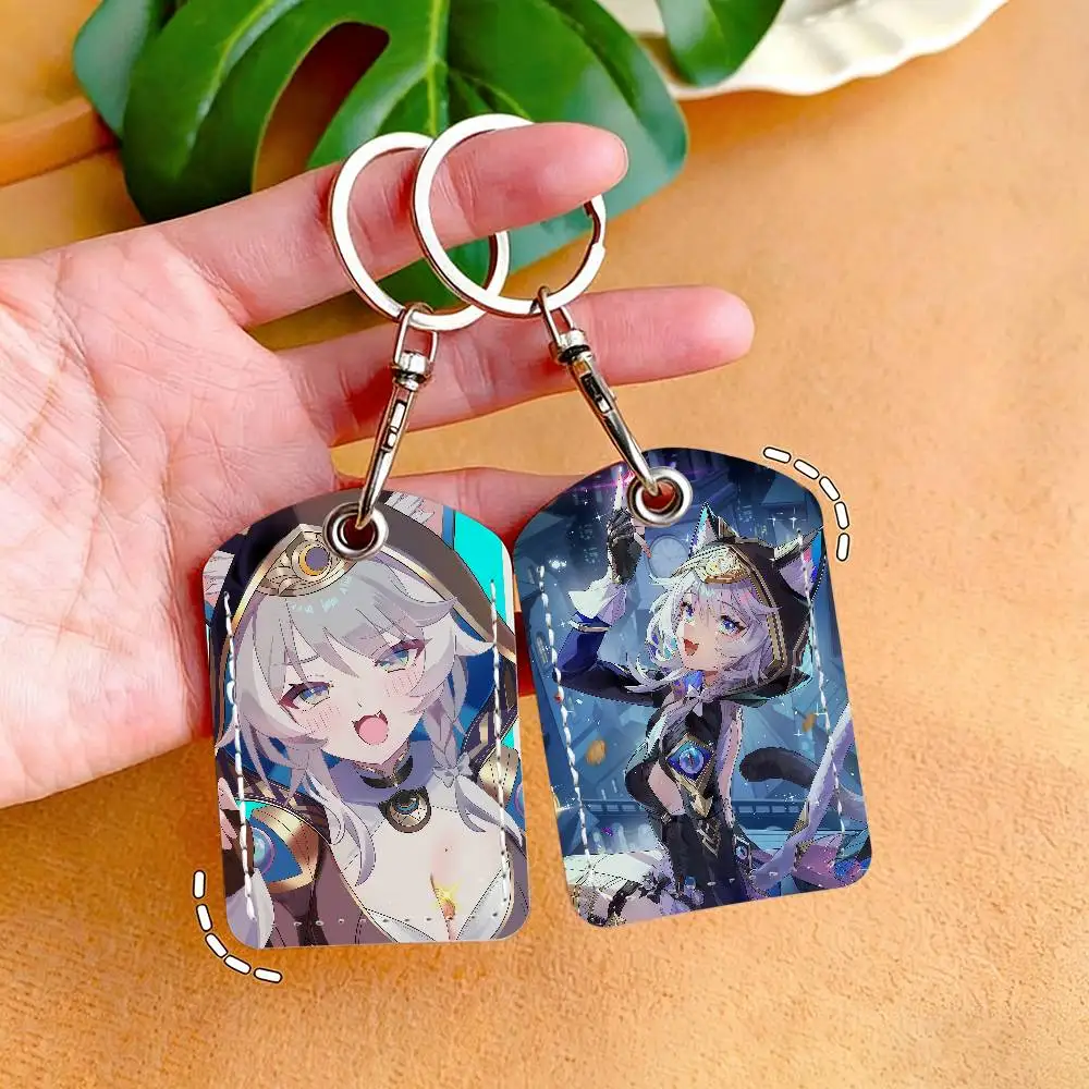 Cipher Game Honkai Star Rail Card Holder Keychain Key Ring Door Lock Access Protective Case For Security Gift
