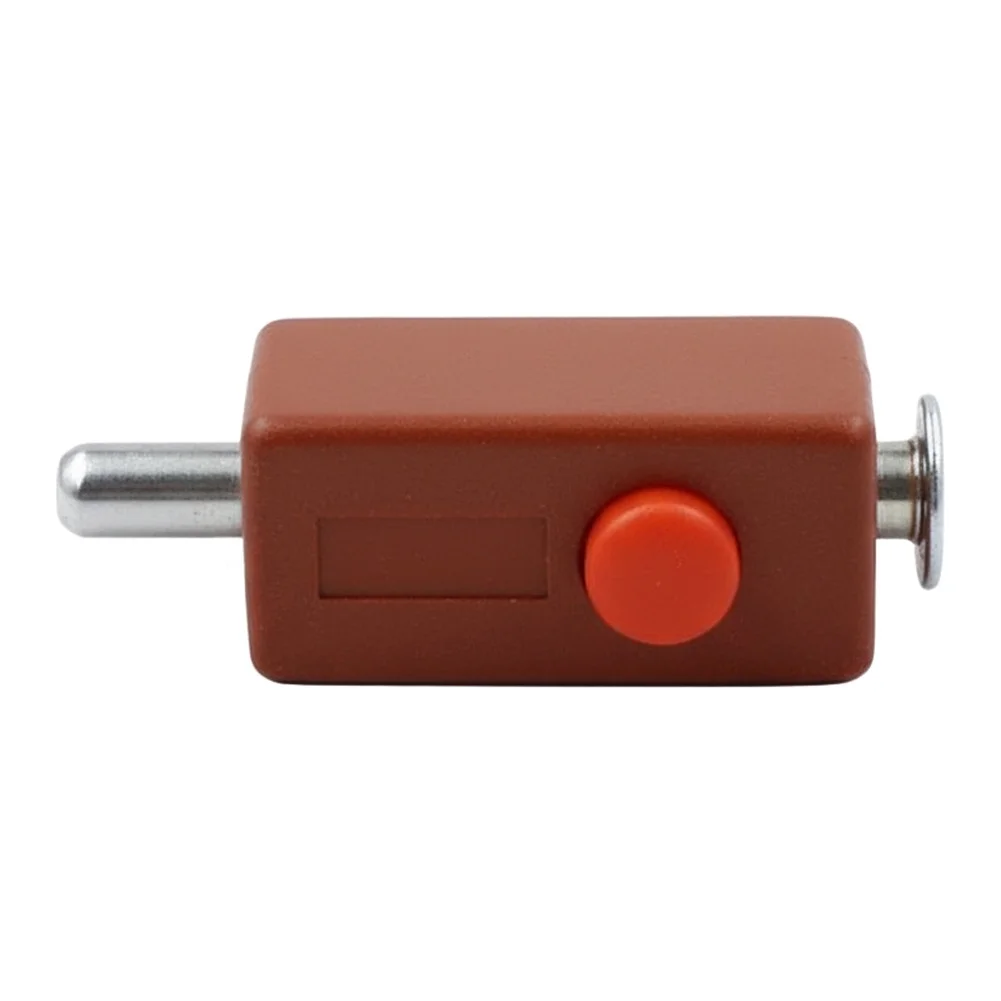 Automatic button pin with lock buckle and stainless steel spring for durable door lock latch in residential and commercial use