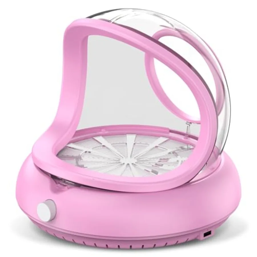 

Nail Dust Collector with Transparent Airflow Shield 5000RPM High-Suction Fan Ultra Quiet Nail Vacuum for Home Salon Dust-Free M