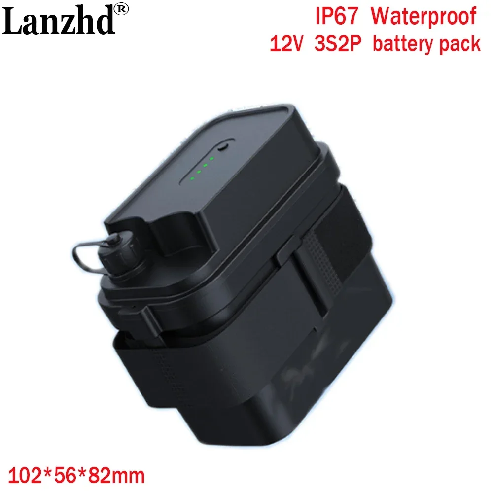 IP67 Waterproof battery 12V 24V Lithium Li ion Dust proof 18650 Battery pack For Fishing lights Bicycle lights outdoor sound