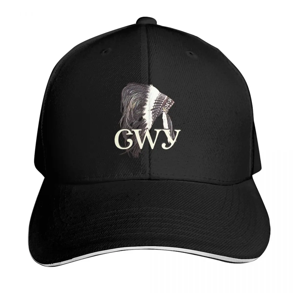 Cherokee (Cherokee Language) Headdress Baseball Cap Strapback Dad Hat Six Panel Structured Crown Sun Protection UPF 50+