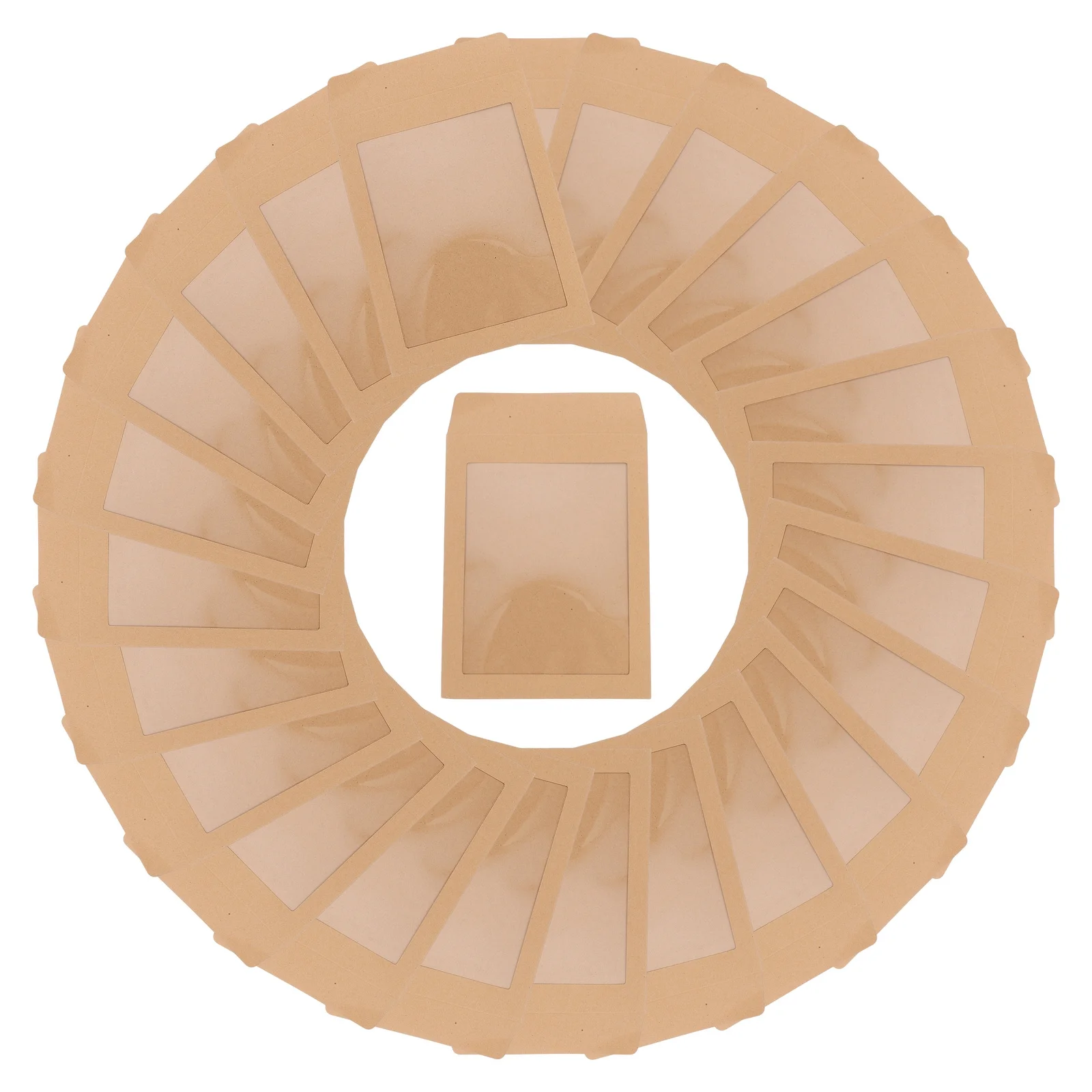 

25pcs Kraft Paper Envelopes Waterproof Document Folder For Greeting Cards Invitations Mailing Storage Bag Transparent File Pouch