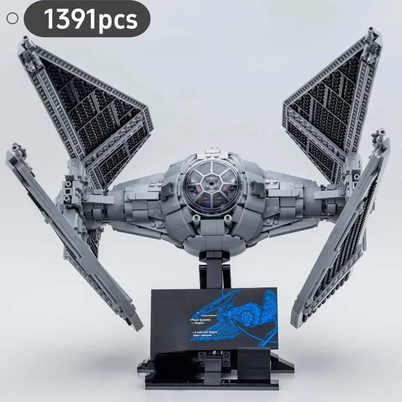 

Конструктор TIE Interceptor New Starfighter, 1931 деталь, модель 75382, коллекционная, с мини-фигуркой пилота TIE, креативный набор для демонстрации, подарки, декор