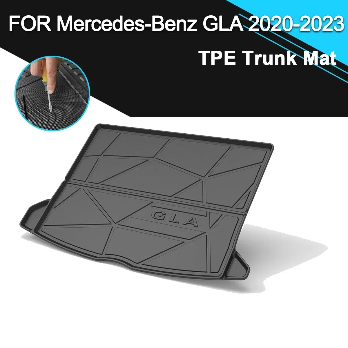 

Car Rear Trunk Cover Mat Non-Slip Waterproof Rubber TPE Cargo Liner Accessories For Mercedes-Benz GLA 2020-2023