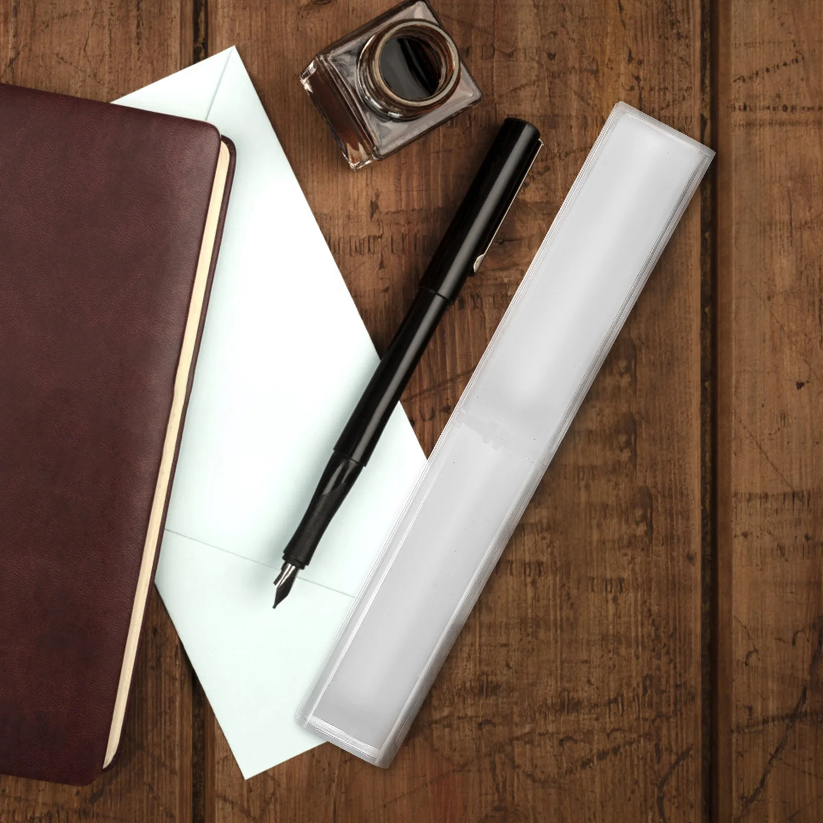 

12Pcs Empty Pen Case Single Pen Packaging Box Reusable Plastic Pencil Box for Writing Instruments Jewelry Convenient Gift