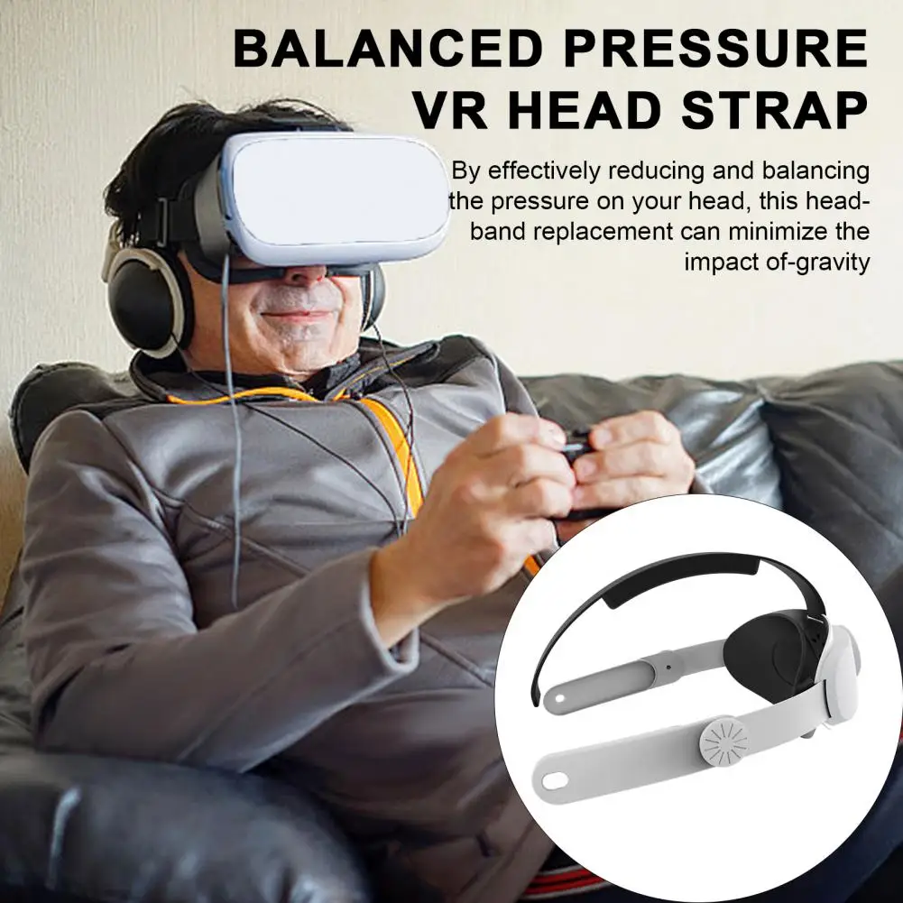 Easy Attach Vr Headband Adjustable Vr Headset Head Strap Comfortable Vr Headset Replacement Headband for Meta Quest 3 Adjustable