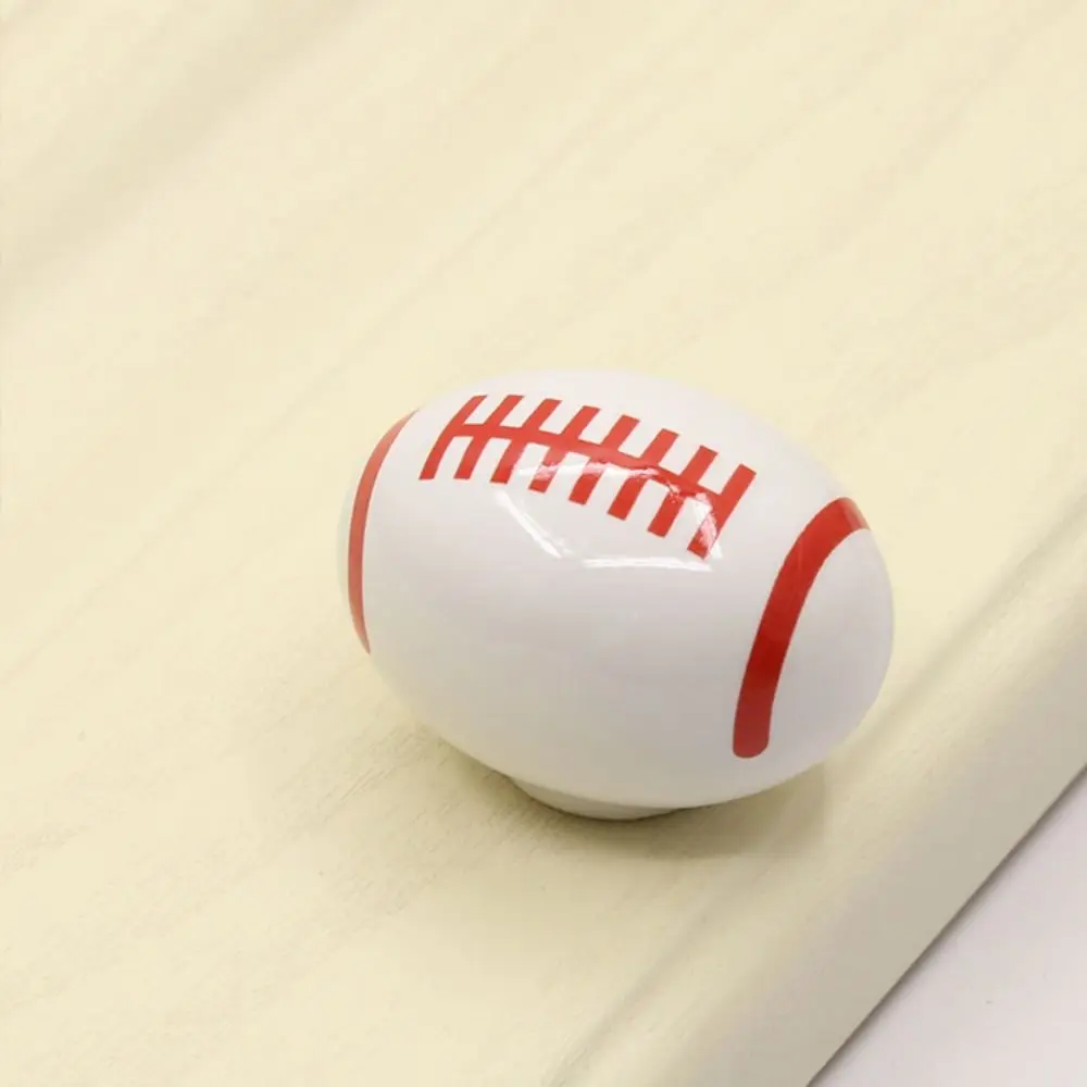 Cute Style Child Cabinet Knobs Single-hole Football Shape Drawer Knobs Basketball Shape Novelty Cartoon Drawer Handle Furniture