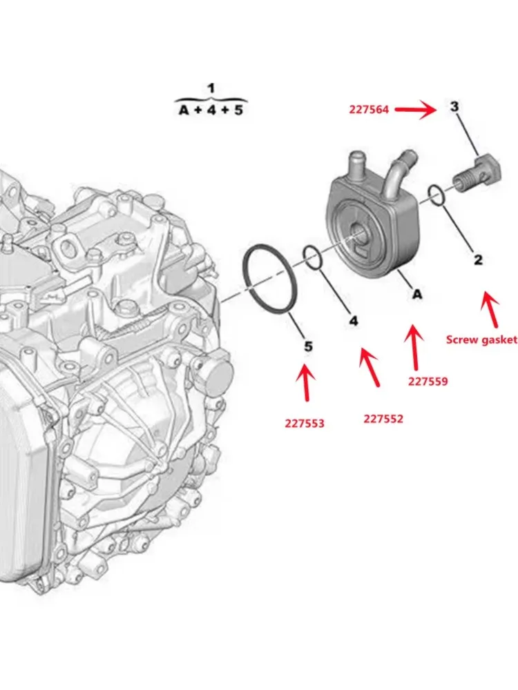 Échangeur de chaleur huile-eau à transmission automatique, Cristaux en C2 C4 Picasso Xsara, KIT 227559 206 207 208 306 307 308 408, 406