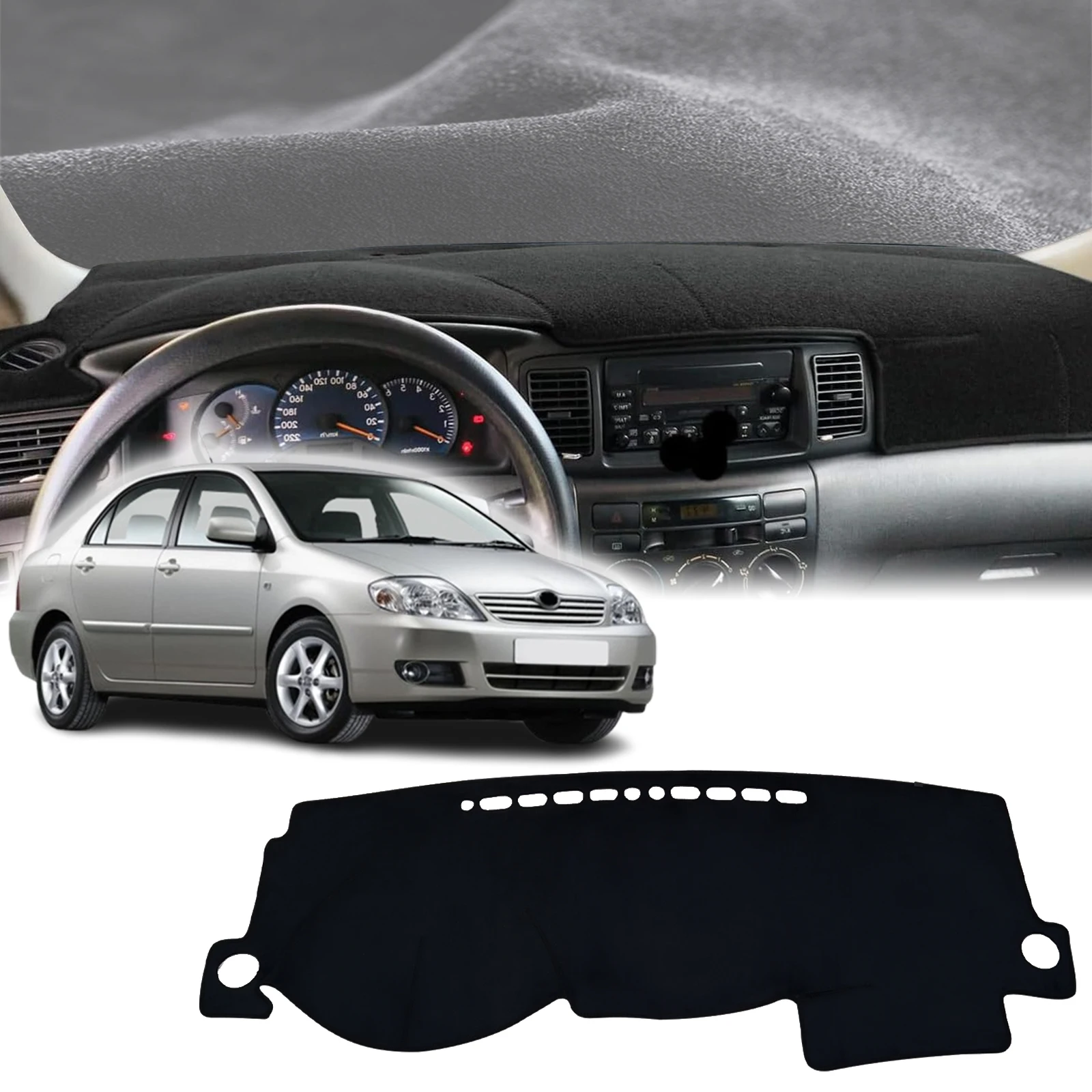 

fit for Toyota Corolla E120 E130 2000-2007 Car Dashmat DashMat Sunshade Dashboard Cover Pad Protective Carpet Accessories
