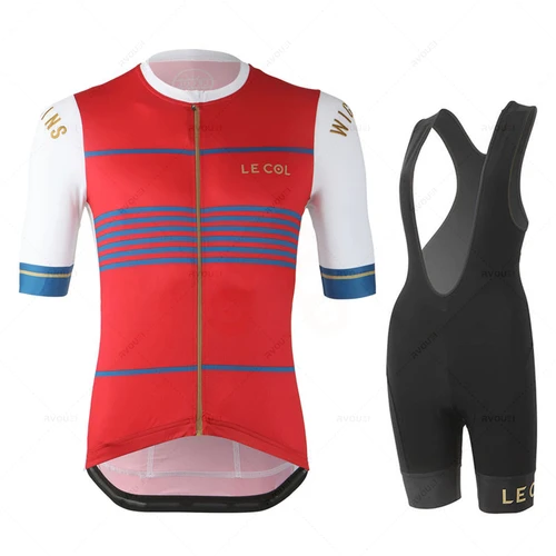 Imagen 2 del producto Nuevos conjuntos de ropa de Ciclismo de verano azul de carreras, Maillot de manga corta para bicicleta de equipo profesional, traje de Ciclismo transpirable para Hombre