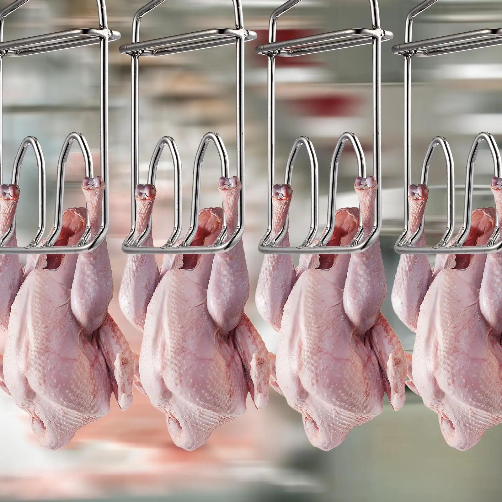 Kill Chicken and Duck Hook Poultry Shackle Equipment Hooks for Hanging Meat Stainless Steel Hanger Butchering M-shaped Hanging