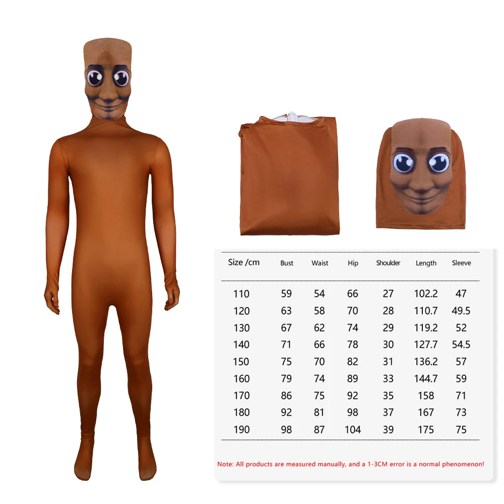 

Tung Tung Tung Sahur Adult Cosplay Cartoon Jumpsuit Bodysuit Halloween Carnival Party Costume