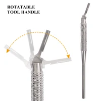 Mango de bisturí ajustable, hoja de acero inoxidable, soporte para cuchillos, instrumentos quirúrgicos médicos de odontología, 1 ud.