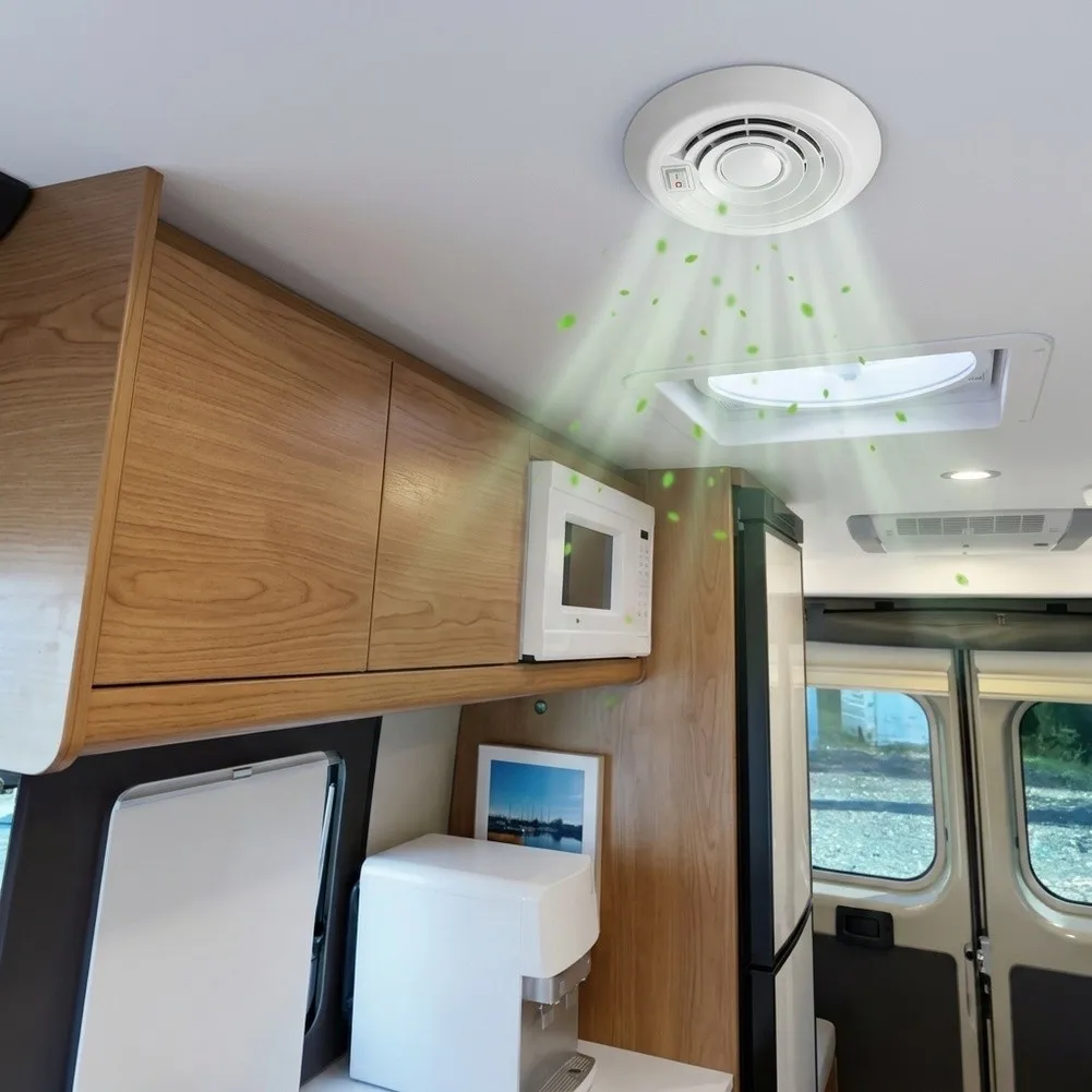 12V Quiet RV Roof Ceiling Cooling Fan, Air Ventilation Grille Replacement Part For Camper Trailer Indoor Air Circulation