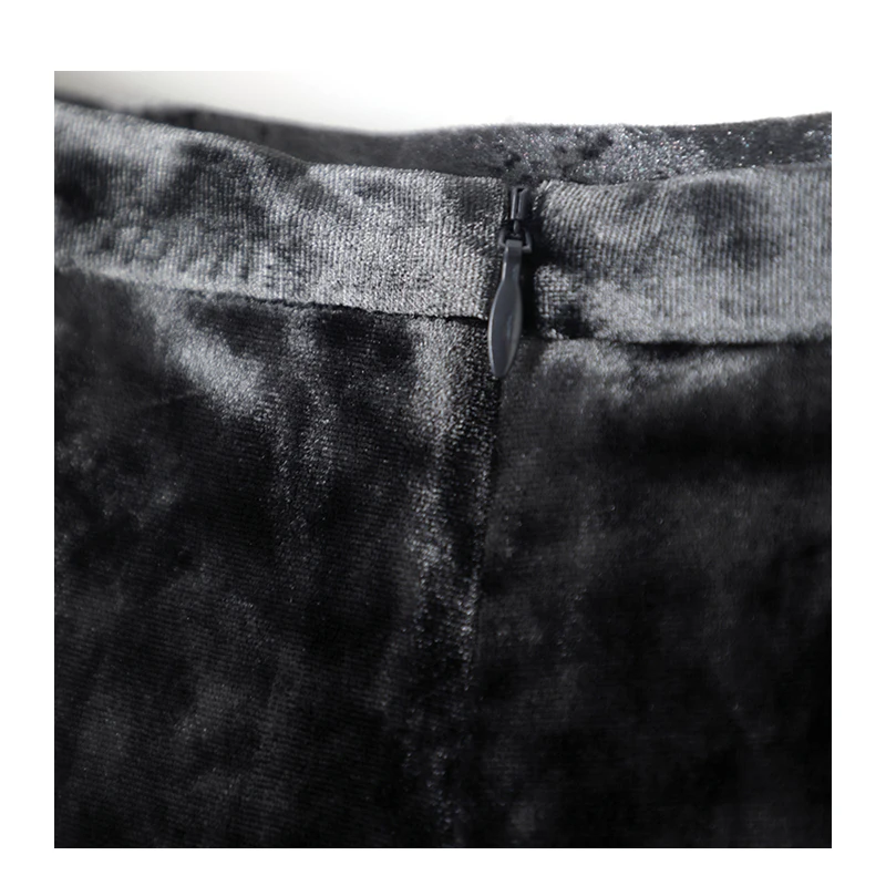 Gonna da donna in velluto di seta di fascia alta, semplice, elegante e nobile, abbigliamento da donna di lusso leggero casual da lavoro all'aperto, morbido e leggero