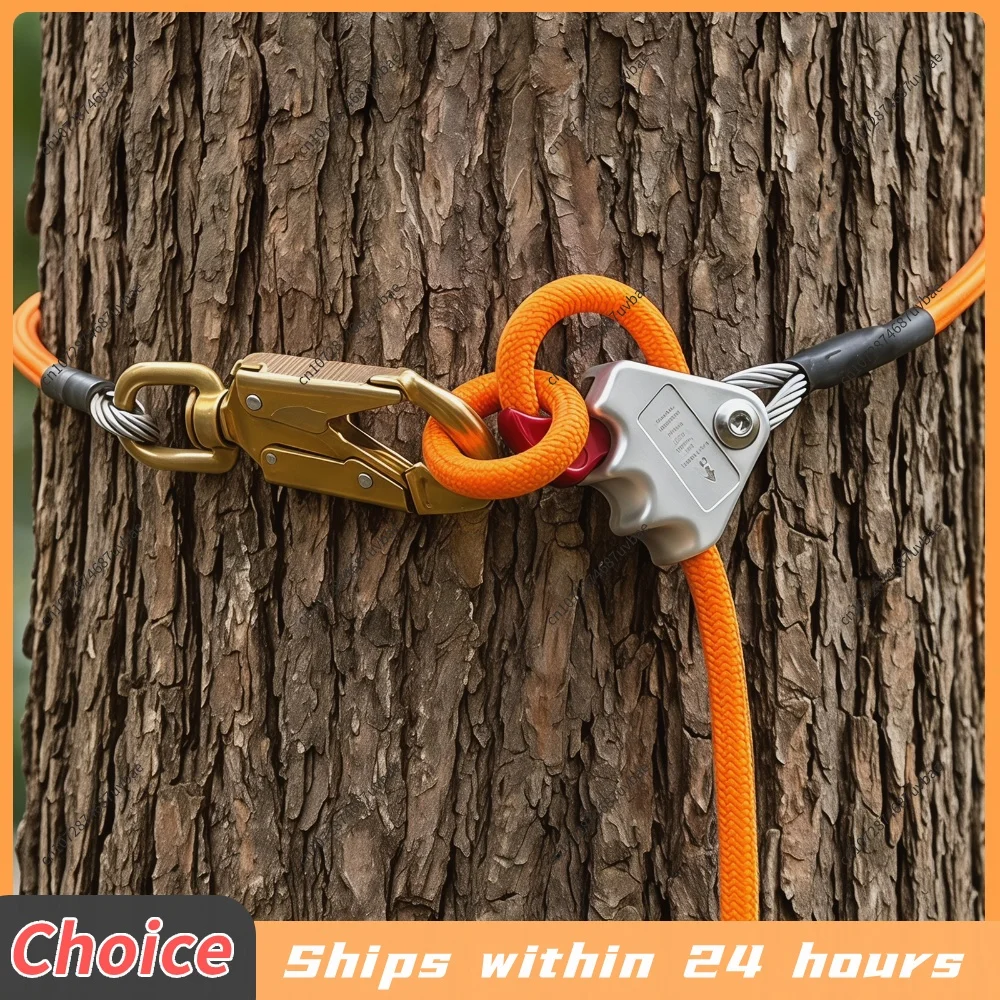 1/2In X 10ft Steel Core Climb Flipline Adjustable Positioning Rope Arborist Tree Climbers Flip Line Outdoors Mountaineering Rope