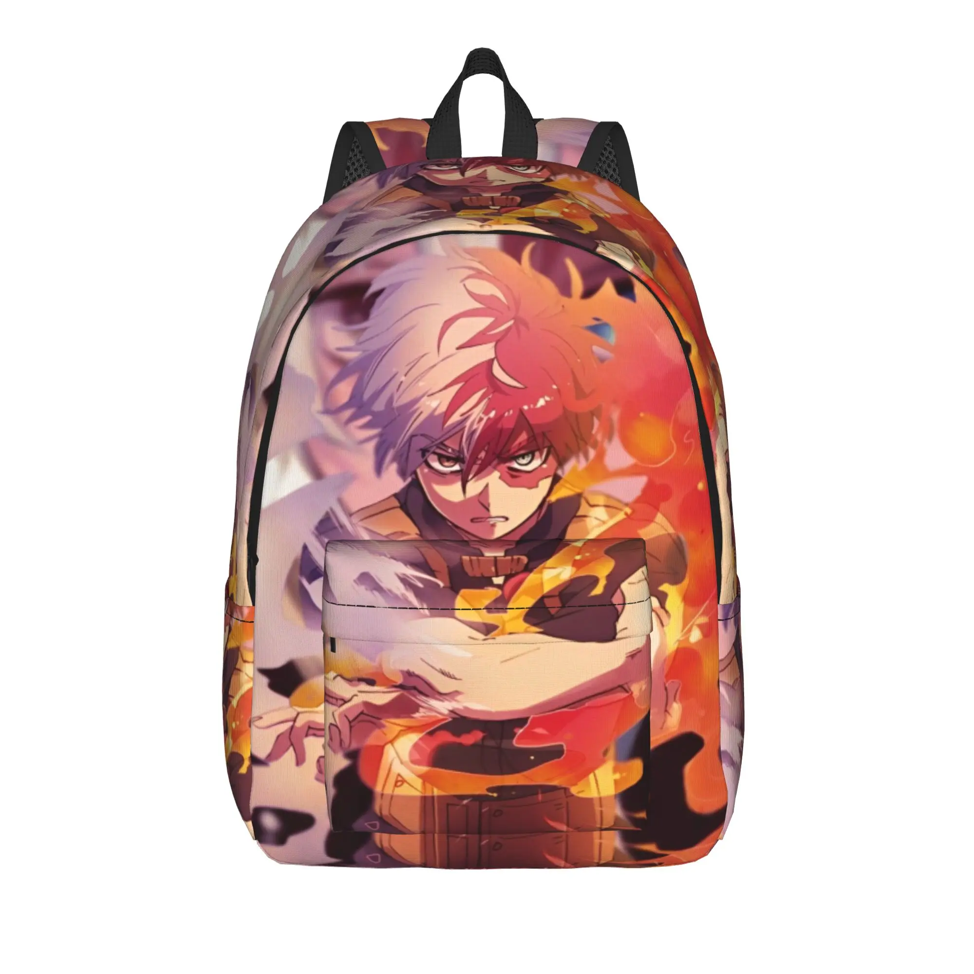 MHA Backpack for Men Women Teenage Student Hiking Travel Daypack Japanese Anime Laptop Computer Canvas Bags Durable