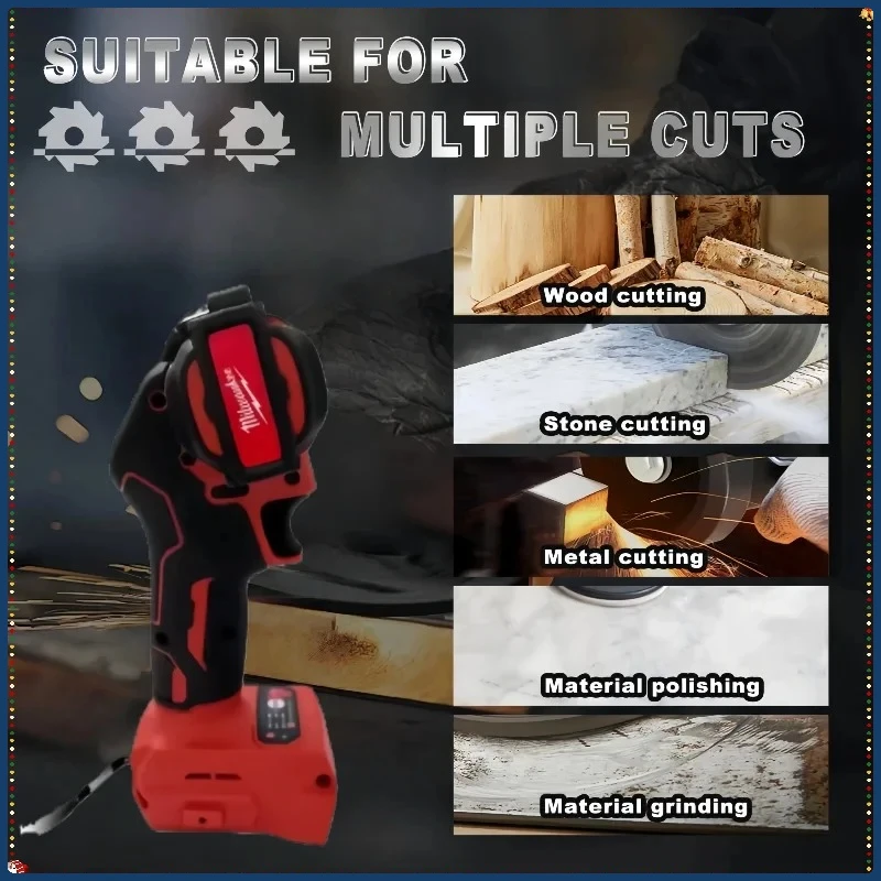 Milwaukee Cordless Grinding Polishing Machine Brushless Electric Diamond Cutting Grinder Power Tools 3 Inch Mini Angle Grinder