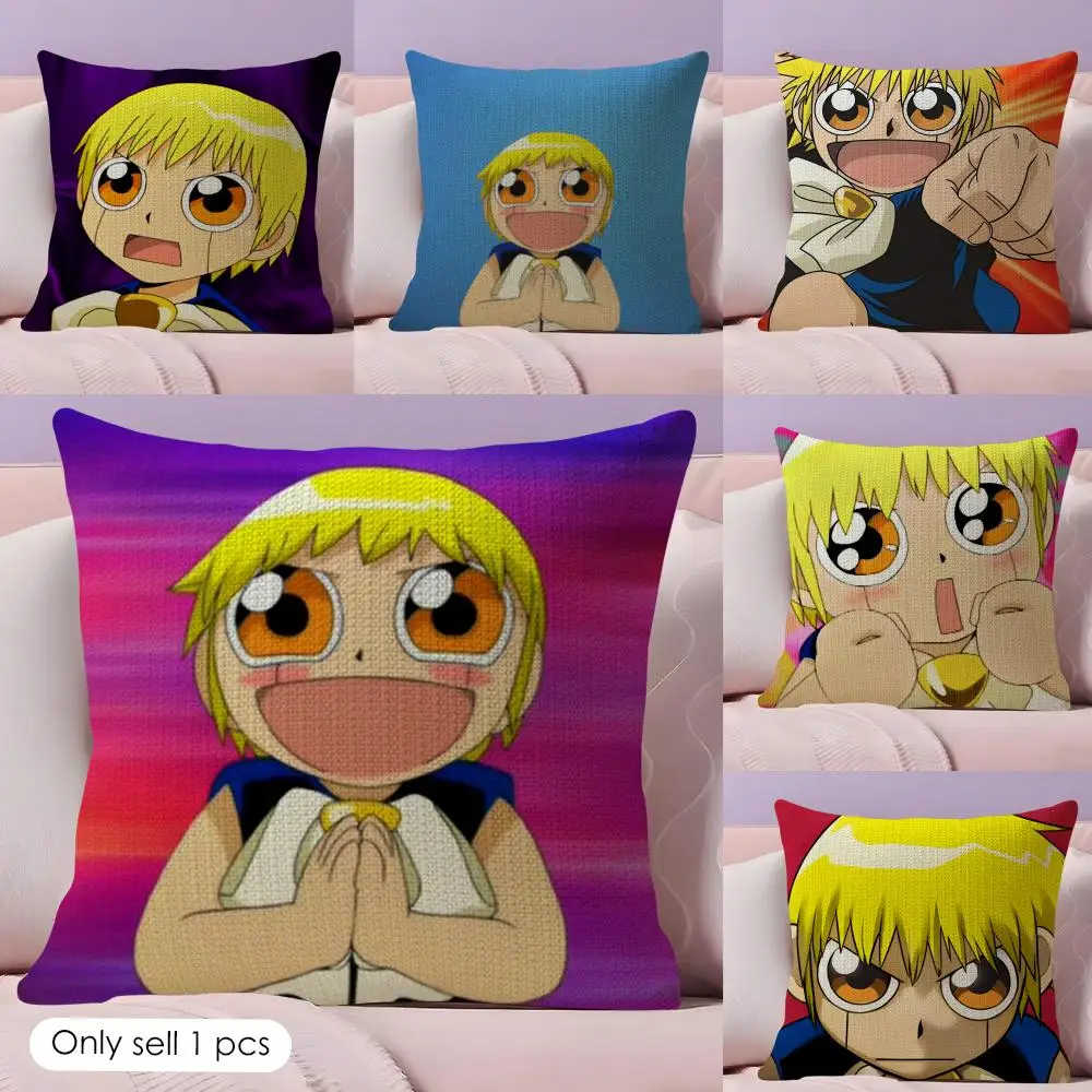 Z-ZATCH B-BELL Cushion Cover Natural Linen Organic Fabric Double-Sided Printing Sofa Home Decor Gift Pillow Cover