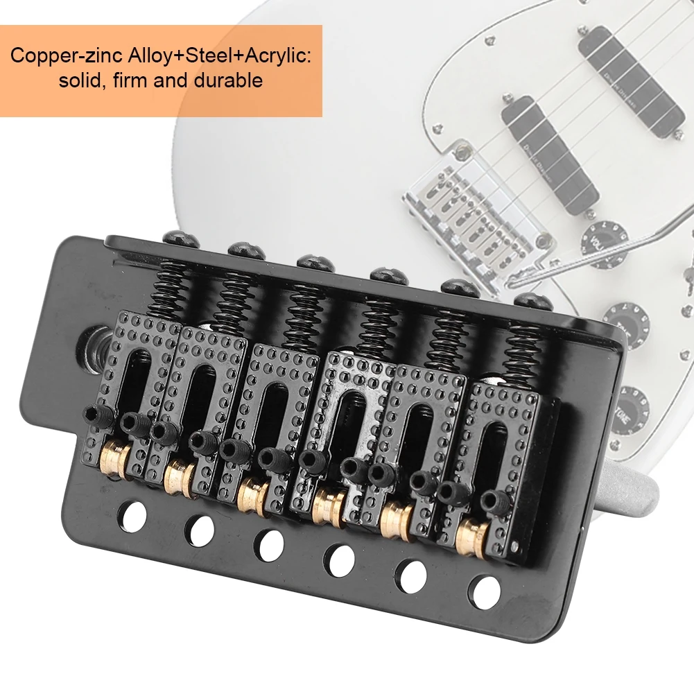 

Guitar Bridge Replacement Single Tremolo Bridge Tremolo System with Roller Single Locking Vibrato Bridge Tailpiece for ST Guitar