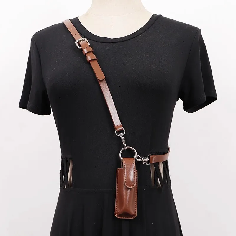 Women's Fashion PU Leather Small Bag Cummerbunds Female Dress Corsets Waistband Belts Decoration Wide Belt R157