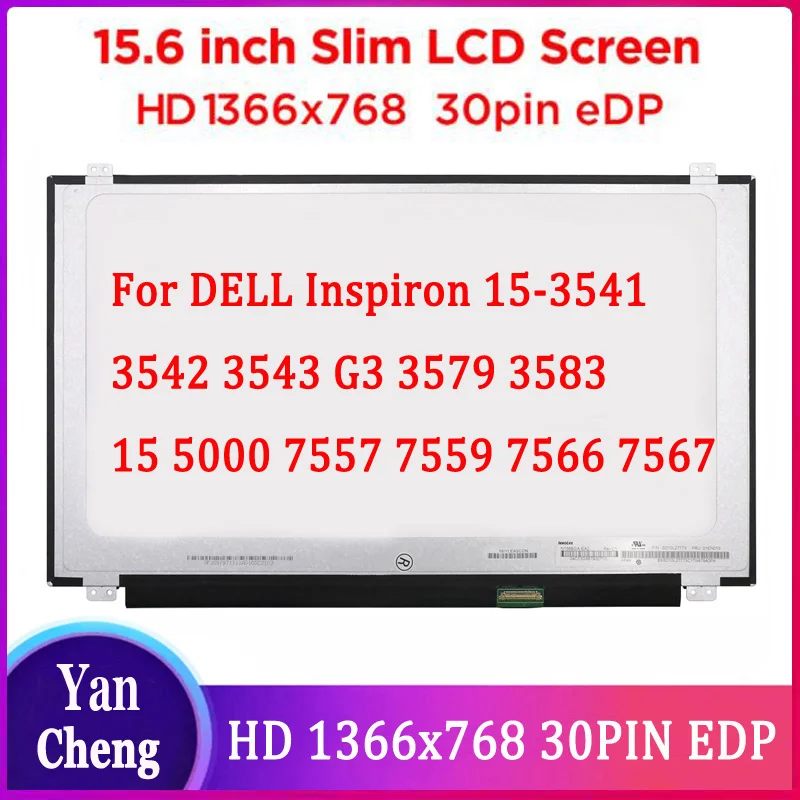 15.6 inch For DELL Inspiron 15-3541 3542 3543 G3 3579 3583 15 5000 7557 7559 7566 7567 Laptop LCD SCREEN EDP Display matrix