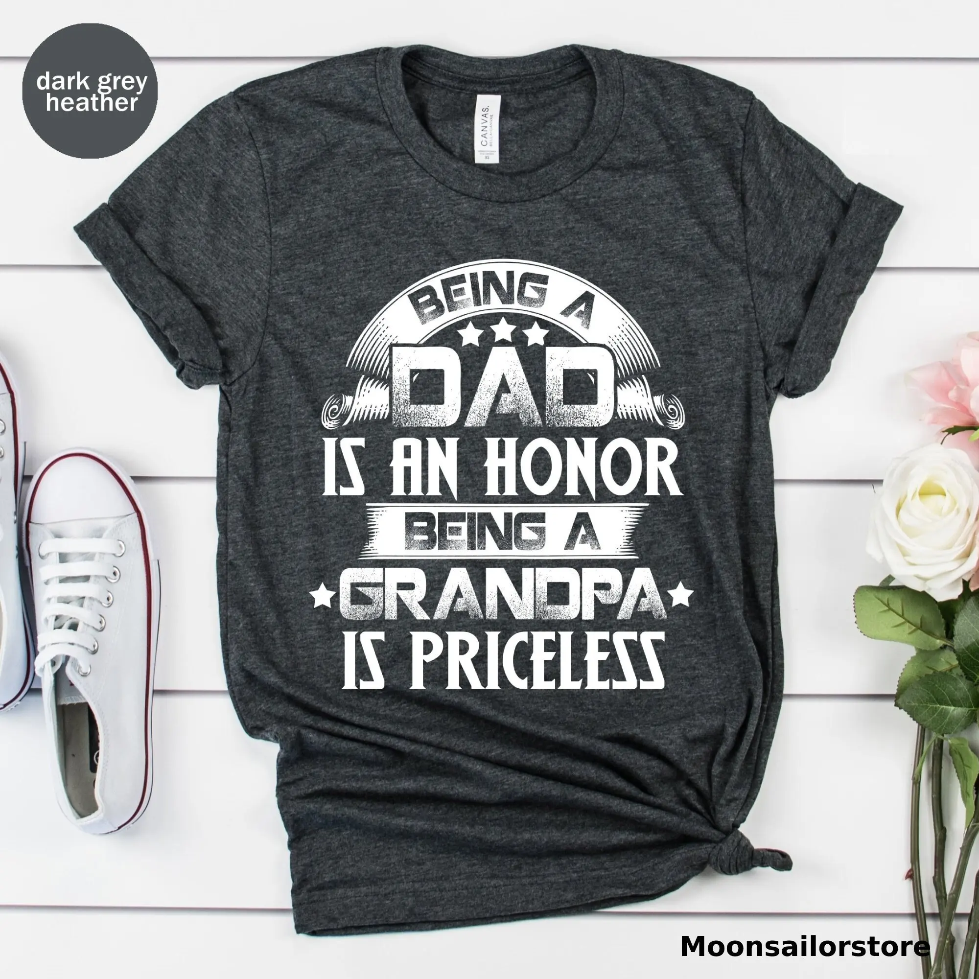 Being A Dad Is An Honor Pop Priceless T Shirt And Father'S Day For Papa Grandpa Grandfather