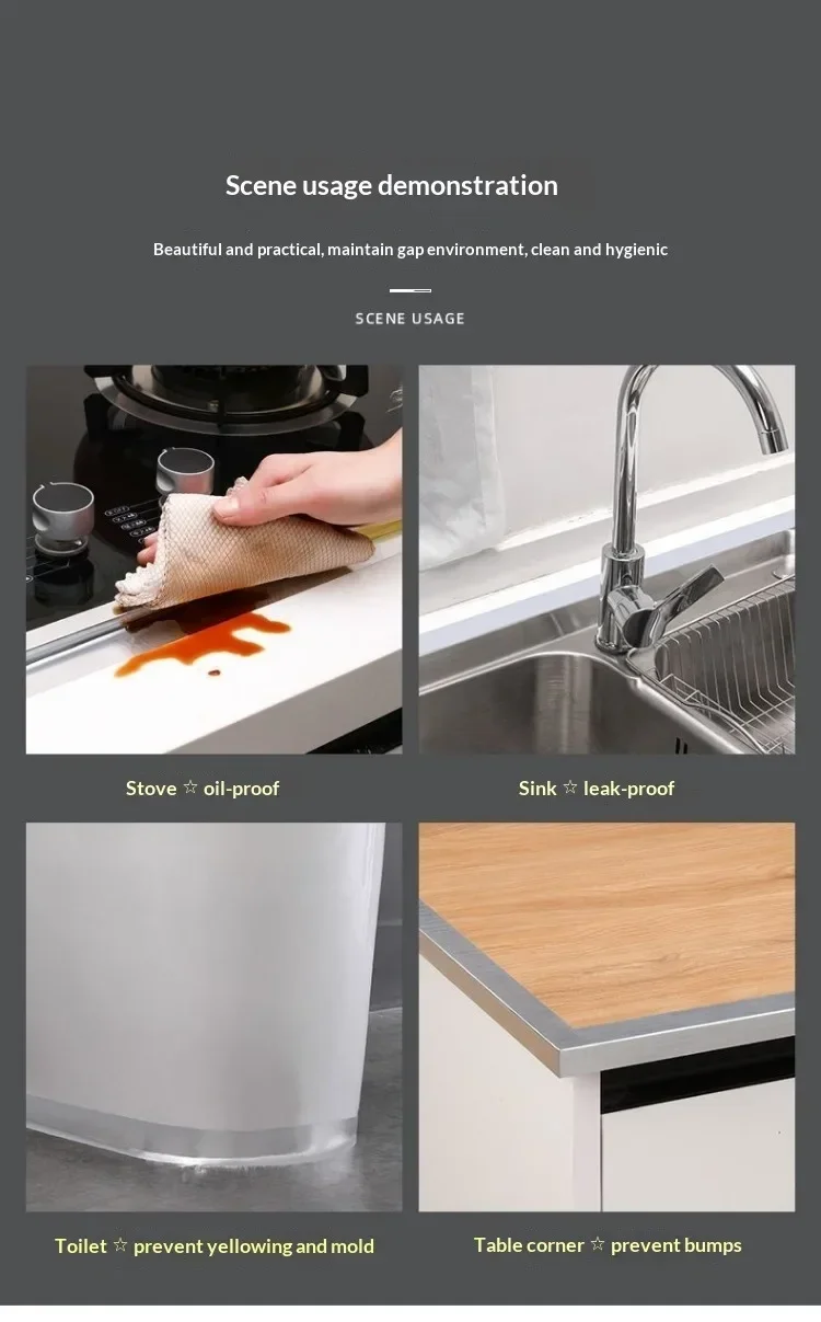 3/5 cm breites Küchen-Aluminiumfolienband, 5–20 m, wasserdicht, hitzebeständig, robustes, selbstklebendes Dichtungsband für die Reparatur von Herdspalten – Detail 9
