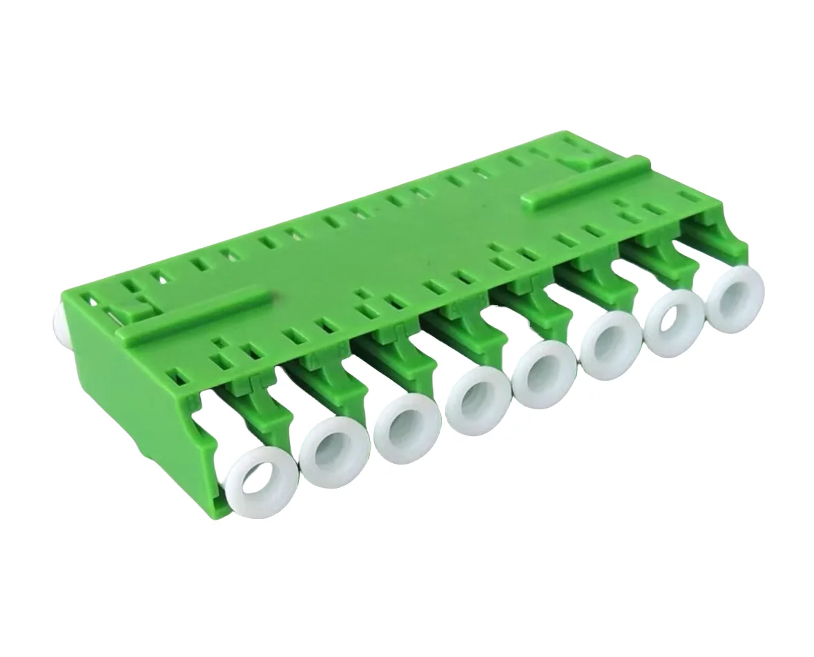 LC-LC 6-port and 8-port multimode OM3 fiber optic adapter flange fiber optic connector coupler
