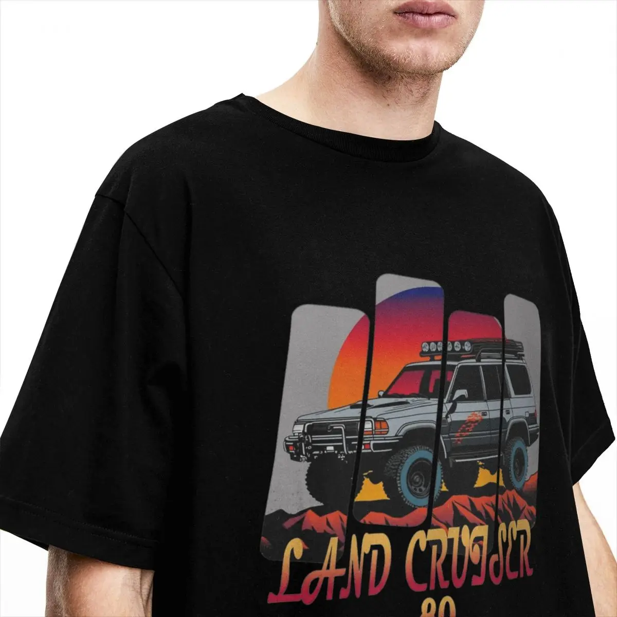 Land Cruiser 80 Car T Shirts Merchandise Men Women\'s Cotton Off Road Landcruising Adventure Tee Shirt Short Sleeve Clothes Gift